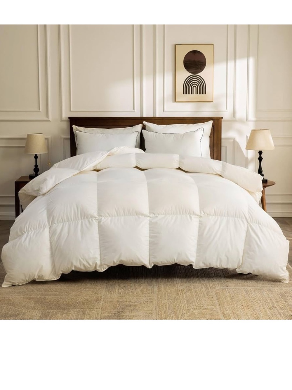 BPC Feather Down Comforter King Size, Hotel-Luxury Fluffy Duvet Insert